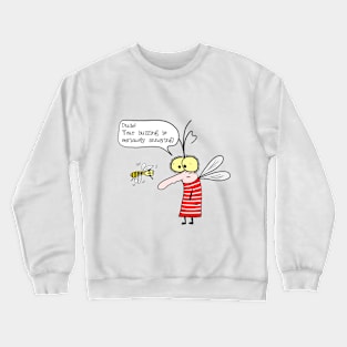 Bee buzzing vs mosquito Crewneck Sweatshirt